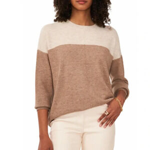 VINCE CAMUTO APPAREL EXTEND SHLDR COLORBLOCK COZY SWEATER Sz XL NWOT